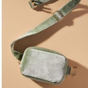 Anthropologie velvet fanny pack